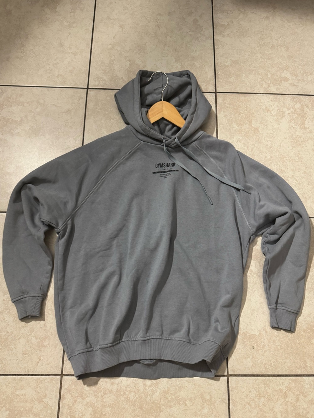 Gymshark Gray unisex oversized xs Pullover Hoodie